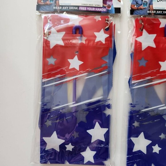 Lot of 2 NeckSip Wearable Drink Pouch 16oz Reusable Recyclable Hands-Free Drink - Picture 3 of 6